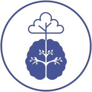 A PNG Memory Garden Logo in which a brain and a tree are illustrated to show the memory care concept at NV Memory Care Las Vegas