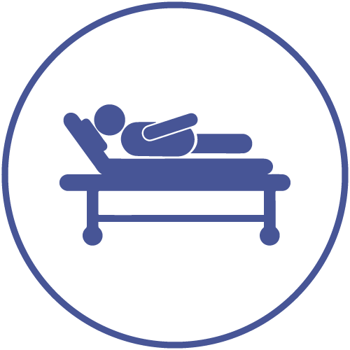 A logo an old man is lying on the bed to show immobile or bedridden